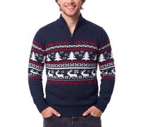 NOROZE Hommes Noël Pull-Over Nouveauté Fair Isle Jumper Gros Tricot Xmas Pull pour Les Femmes Unisex Pullover