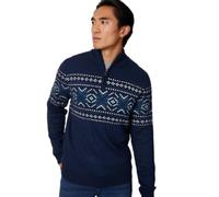 NOROZE Hommes Noël Pull-Over Nouveauté Fair Isle Jumper Gros Tricot Xmas Pull pour Les Femmes Unisex (L, Bonhomme de Neige Marine)