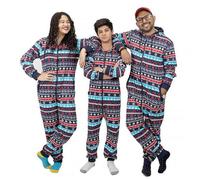 NOROZE Noël Combinaison Grenouillère Famille Correspondant à Ensemble Vacances Pyjama Cadeaux pour Hommes Femmes garçons Filles Vêtements d'intérieur Jumpsuit (42, Maman Marine)