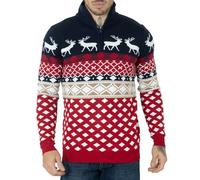 NOROZE Pull de Noël en Maille pour Homme, Tailles S à 2XL, M