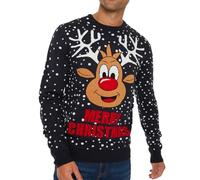 Noroze Pull fantaisie Moose Merry Christmas; Xmas Reindeer, Elf Football FC pour homme, XL