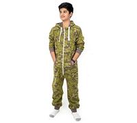 NOROZE Pyjama à Capuche Mixte Combinaison Une Pièce Onesie pour Enfants Garçons Filles (9-10 Ans, Camouflage Kaki)