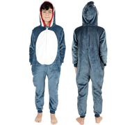 NOROZE Unisexe Enfants Squelette Requin Grenouillère Onesie Garçons Pyjamas Halloween Vêtements d'intérieur Super Doux Fleece Combinaison Jumpsuit Overall (9-10 Ans, Requin Gris)