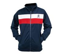 NOROZE Veste de survêtement légère à manches longues et fermeture Éclair intégrale pour garçon 2 rayures contrastées 5-13 ans - Bleu - 13 ans