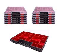 NORP 16 Lot de 10 boîtes de rangement en plastique 400 x 300 x 50 mm