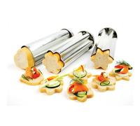 Norpro Canapés Moule en étain, Lot de 3, Argent