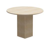 NORR11 Table à manger Soho Beige travertin. Ø120x72 cm