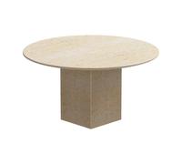 NORR11 Table à manger Soho Beige travertin. Ø140x70 cm