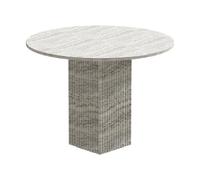 NORR11 Table à manger Soho Silver travertin. Ø120x72 cm