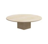 NORR11 Table basse Soho Beige travertin. Ø120x34