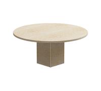 NORR11 Table basse Soho Beige travertin. Ø80x35 cm