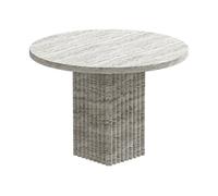 NORR11 Table basse Soho Silver travertin. Ø50x35 cm