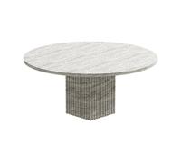 NORR11 Table basse Soho Silver travertin. Ø80x35 cm