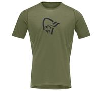 Norrøna - Fjørå Wool T-Shirt - Maillot de cyclisme - M - olive night