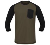 Norrøna - Skibotn Equaliser Merino 3/4 T-Shirt - Maillot de cyclisme - S - olive night