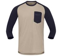 Norrøna - Skibotn Equaliser Merino 3/4 T-Shirt - Maillot de cyclisme - S - winter twig / caviar black