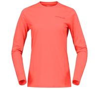 Norrona - Haut en laine de mérinos - Falketind Equaliserull Long Sleeve W Deep Sea Coral pour Femme en Laine - Taille S - Rose Rose S