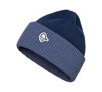 Norrona - Bonnet en coton organique - /29 Heavy Merinoull Contrast Beanie Indigo Night Melange en Laine - Navy Navy
