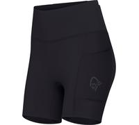 Norrona - Collant court ultra-léger pour running - Senja Equaliser Stretch 6" Tights W Caviar Black pour Femme en Nylon - Taille XS - Noir Noir XS