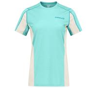 Norrona - Falketind EqualiserUll Ws Aqua Haze Whisper White - L - Tee-shirt de rando