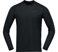 Norrona - Haut en laine de mérinos - Falketind EqualiserUll Long Sleeve M Caviar Black pour Homme en Laine - Taille XL - Noir Noir XL