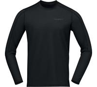 Norrona - Haut en laine de mérinos - Falketind EqualiserUll Long Sleeve M Caviar Black pour Homme en Laine - Taille L - Noir Noir L