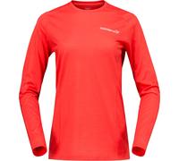 Norrona - Haut en laine de mérinos - Falketind EqualiserUll Long Sleeve W Paprika Red pour Femme en Laine - Taille M - Rouge Rouge M