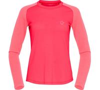 Norrona - Haut en laine de mérinos - Femund PureUll Long Sleeve W Watermelon pour Femme en Laine - Taille S - Rose Rose S