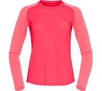 Norrona - Haut en laine de mérinos - Femund PureUll Long Sleeve W Watermelon pour Femme en Laine - Taille L - Rose Rose L