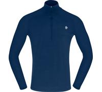 Norrona - Haut en laine de mérinos - Femund PureUll Zip Neck M Indigo Night pour Homme en Laine - Taille M - Navy Navy M