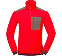 Norrona - Polaire d'alpinisme - Trollveggen Warm3 Jacket M Flame Scarlet - Taille S - Rouge Rouge S