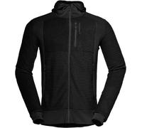 Norrona - Polaire technique en Polartec® - Falketind Alpha120 Zip Hood M Caviar Black pour Homme - Taille L - Noir Noir L