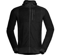 Norrona - Polaire technique en Polartec® - Falketind Alpha120 Zip Hood M Caviar Black pour Homme - Taille XL - Noir Noir XL