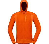 Norrona - Polaire technique en Polartec® - Falketind Alpha120 Zip Hood M Gold Flame pour Homme - Taille L - Orange Orange L