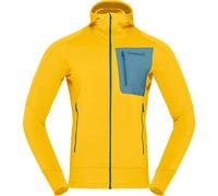 Norrona - Polaire technique en Polartec® - Falketind Power Grid Zip Hood M'S Calendula pour Homme - Taille XL - Jaune Jaune XL