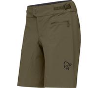 Norrona - Short de VTT - Fjora Flex1 Light Shorts W'S Olive Night pour Femme en Softshell - Taille L - Kaki Kaki L