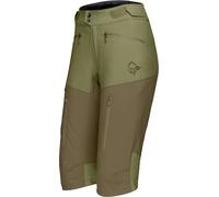 Norrona - Short softshell de VTT - Fjora Flex1 Shorts W'S Loden Green pour Femme en Softshell - Taille S - Kaki Kaki S