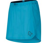 Norrona - Short stretch déperlant respirant pour running et trail - Senja Flex1 Skirt W Brittany Blue pour Femme en Nylon - Taille S - Bleu Bleu S