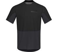 Norrona - T-shirt à manches courtes de trail/running - Senja Equaliser Lightweight T-Shirt M Caviar Black pour Homme - Taille XL - Noir Noir XL