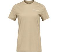 Norrona - T-shirt d'alpinisme en laine de mérinos respirant et thermorégulateur - Falketind Equaliserull T-Shirt W Pure Cashmere pour Femme en Nylon - Beige L