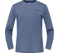 Norrona - T-shirt de randonnée technique à manches longues et séchage rapide - Femund Tech Long Sleeve W Vintage Indigo pour Femme - Taille S - Bleu Bleu S