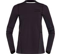 Norrona - T-shirt de running léger à manches longues - Senja Equaliser Lightweight Long Sleeve W Caviar Black pour Femme - Taille S - Noir Noir S