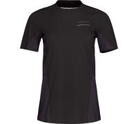 Norrona - T-shirt de running léger et technique - Senja Equaliser Lightweight T-Shirt W Caviar Black pour Femme - Taille L - Noir Noir L