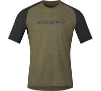 Norrona - T-shirt de VTT à manches courtes - Fjora Equaliser Lightweight T-Shirt M Olive Night pour Homme - Taille S - Kaki Kaki S