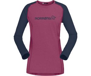Norrona - T-shirt de VTT - Fjørå Equaliser Lightweight Long Sleeve W Violet Quartz/Indigo Night pour Femme - Taille XS - Rose Rose XS