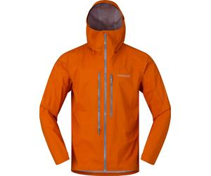 Norrona - Veste imperméable et respirante - Falketind Dri1 Jacket M Gold Flame pour Homme - Taille L - Orange Orange L