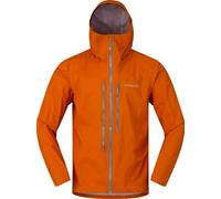 Norrona - Veste imperméable et respirante - Falketind Dri1 Jacket M'S Gold Flame pour Homme - Taille L - Orange Orange L