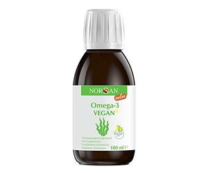 NORSAN Premium omega 3 vegan huile d'algues 100 ml / 2000mg oméga 3 par dose journalière / omega3 végétalien avec EPA & DHA/vegan omega 3 algues