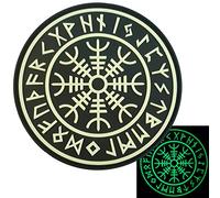 Norse Aegishjalmr Helm of Awe Rune PVC Patch (Glow Dark, GITD)