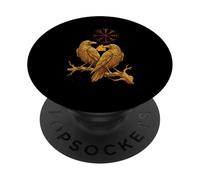 Norse Mythology - Hugin and Munin - Vegvisir - Odins Raven PopSockets PopGrip Adhésif